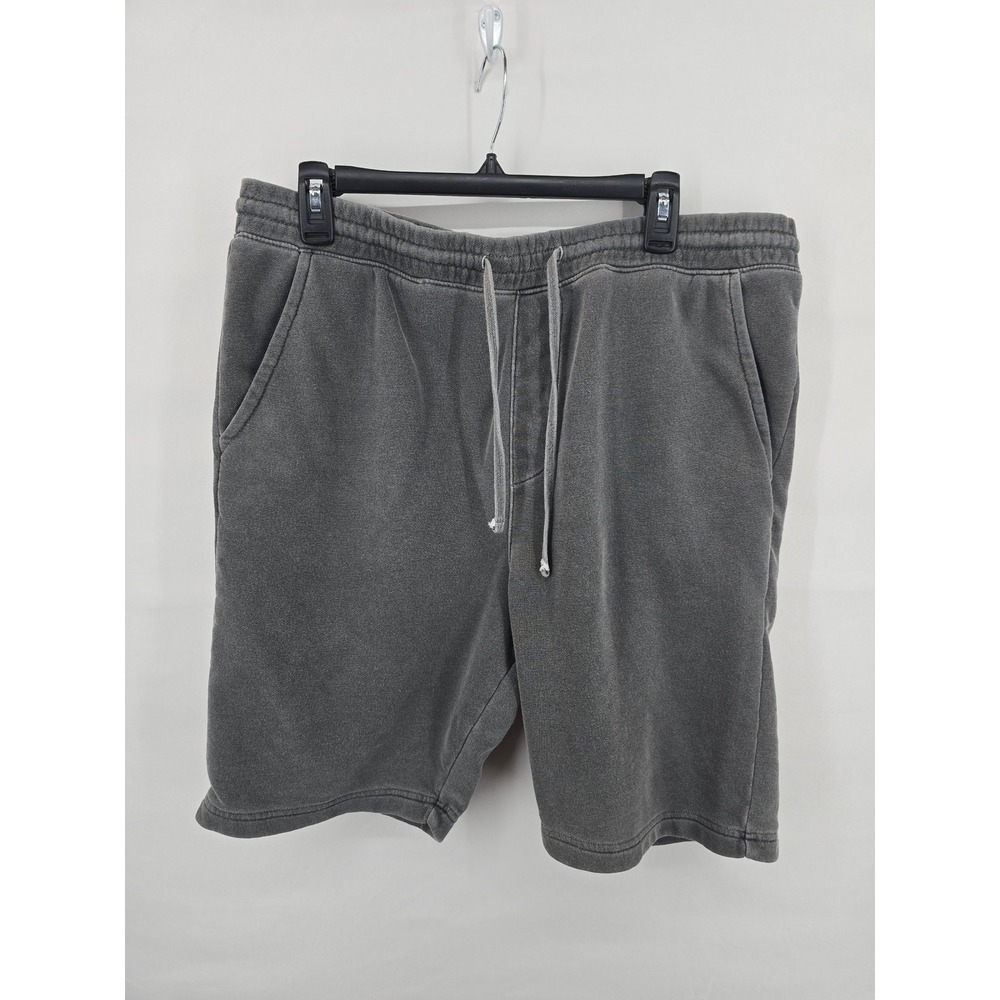Ethan Williams Men Gray Mineral Wash Cotton Sweat Shorts Sz Large Premium Basic